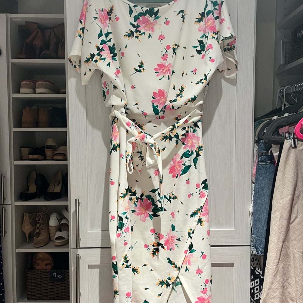 Floral Tied Print Dress Size 16
